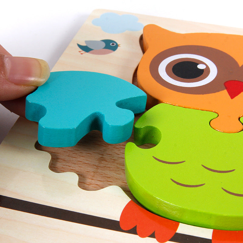 Mini puzzles en bois couleurs vives 