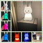 Lampe veilleuse tactile à LED lapin mignon 