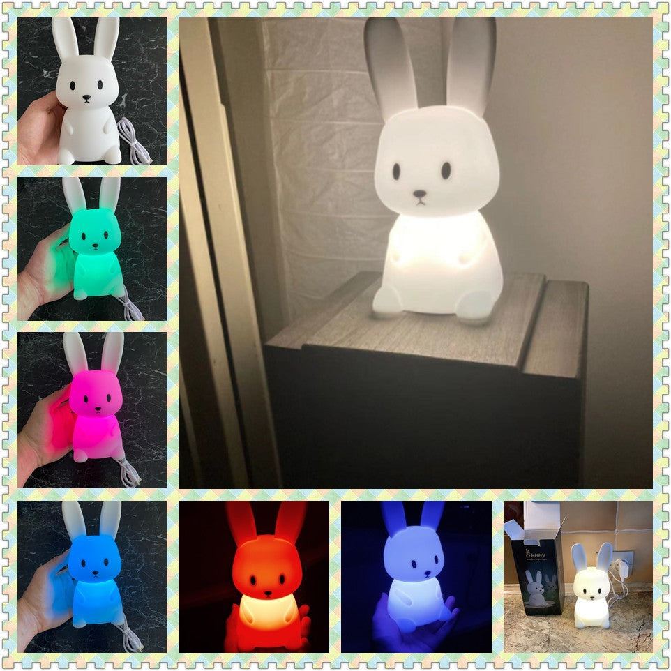 Lampe veilleuse tactile à LED lapin mignon 