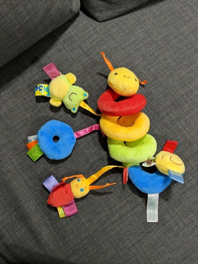 Hochet coloré en spirale avec jouets sensoriels 