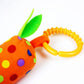 Hochet animal coloré à suspendre avec clochette et jeu de dentition 
