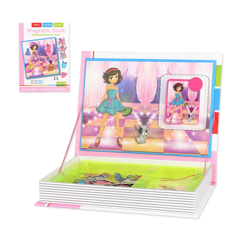 Livres-coffrets magnétiques jeu d'observation Princesses 