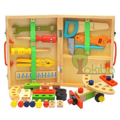 Boîte à outils complète en bois pour enfants Default Title 