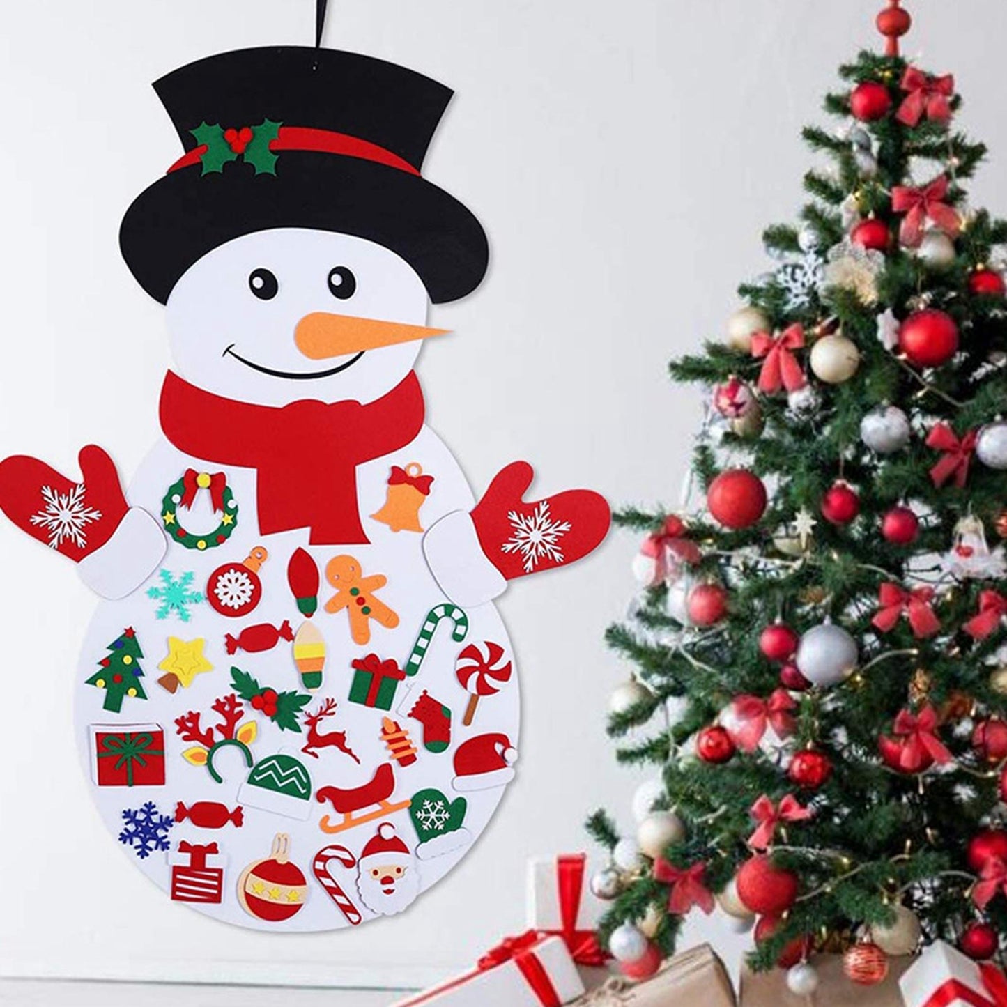 Bonhomme de neige en feutrine à décorer 36 pièces 