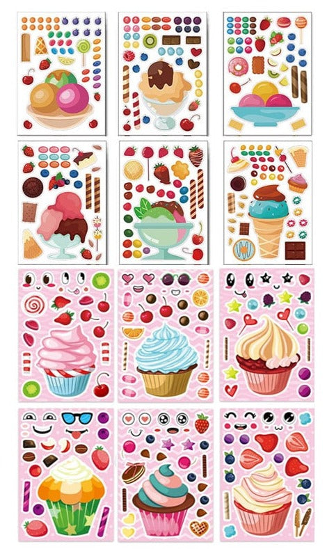 Autocollants créatifs gateaux, glaces et cupcakes Glaces + Cupcakes 2mixed 2