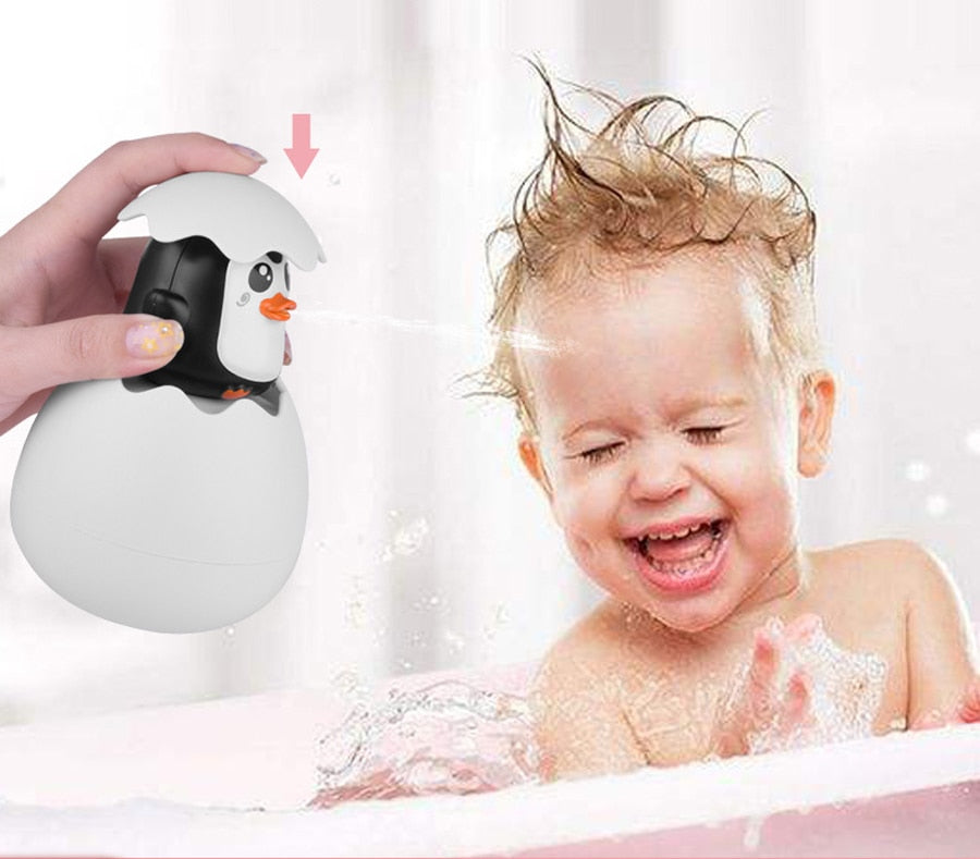 Jouet de bain arroseur d'eau canard ou pingouin 