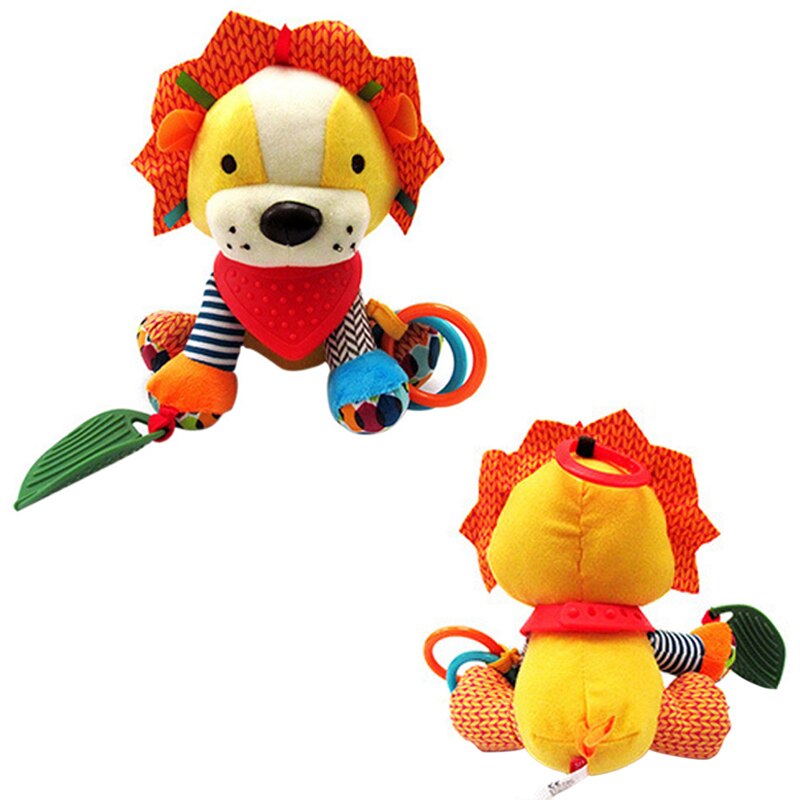 Hochet poupée animal avec jeux sensoriels Lion
