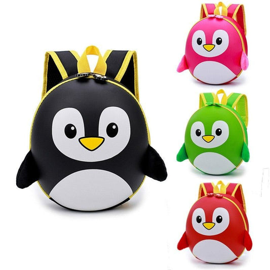 Sacs à dos rigides pingouins colorés pour enfants 