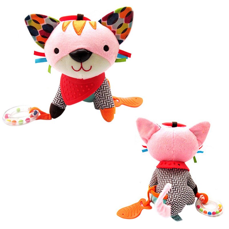 Hochet poupée animal avec jeux sensoriels Chat