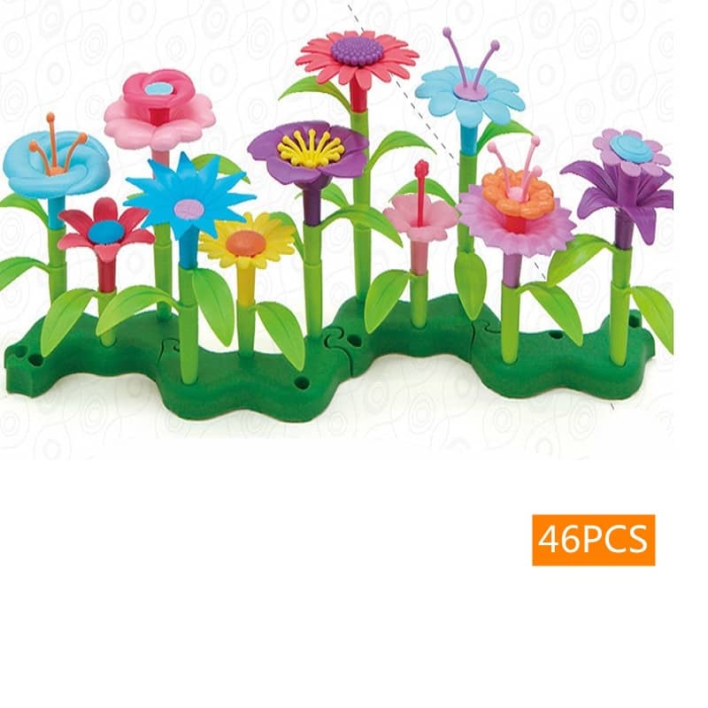 Jardins de fleurs colorées à composer et assembler 46PCS