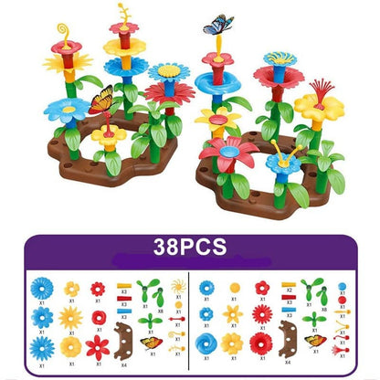 Jardins de fleurs colorées à composer et assembler 38PCS