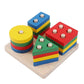 Jeux éducatifs classiques en bois pour l'Apprentissage Montessori Empilement carré