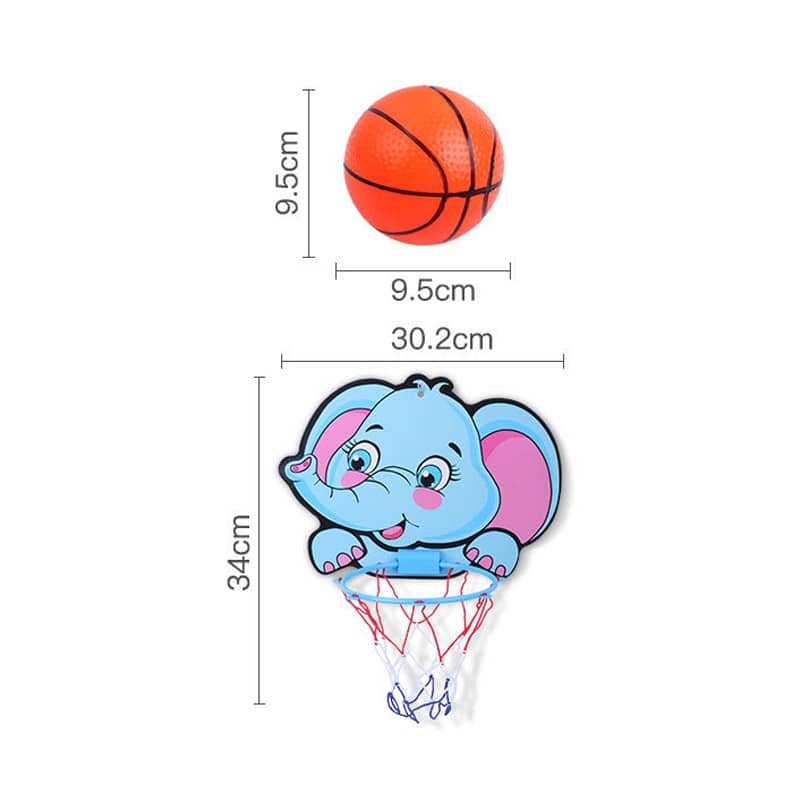 Mini paniers de basquet animaux avec ballon et pompe 