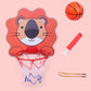 Mini paniers de basquet animaux avec ballon et pompe Lion