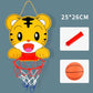 Mini paniers de basquet animaux avec ballon et pompe Tigre